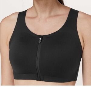 Lululemon Black Zip-Front Sports Bra